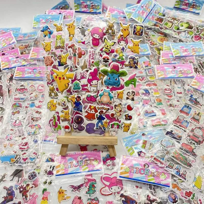 10PCS Kawaii 3D Puffy Bubble hello kitty Stickers Anime Kids Toddler T –  Price Below Store